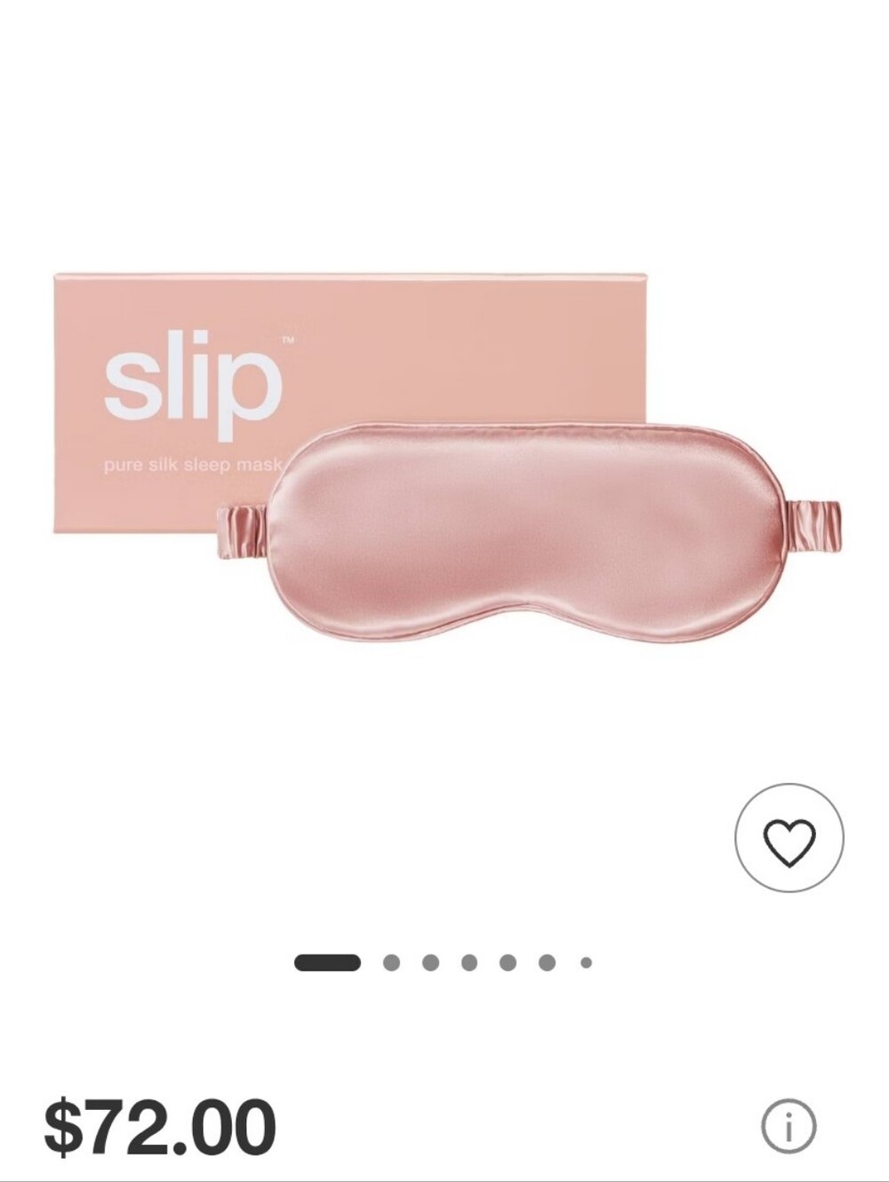 Brand New Never Used Slip Pure Silk Sleep Mask - Pink - Beauty Studio